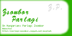 zsombor parlagi business card